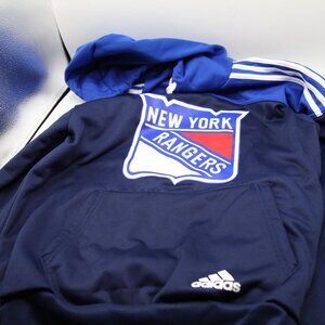 Men's New York Rangers Adidas Navy Stadium Pullover Hoodie (Adult Small)
